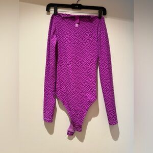 SKIMS Purple Patterned Bodysuit